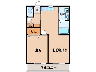 米津駅 徒歩9分 1階の物件間取画像